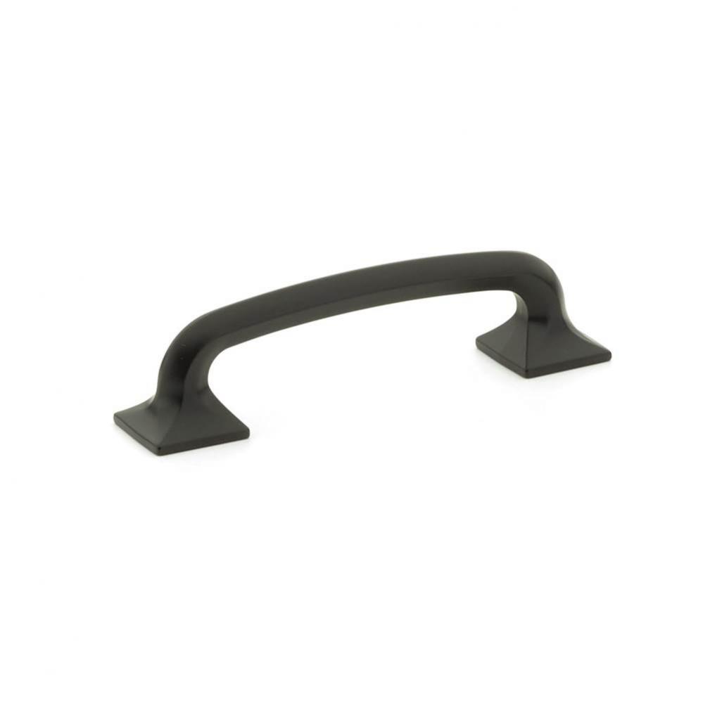 Pull, Square Bases, Matte Black, 4&apos;&apos; cc