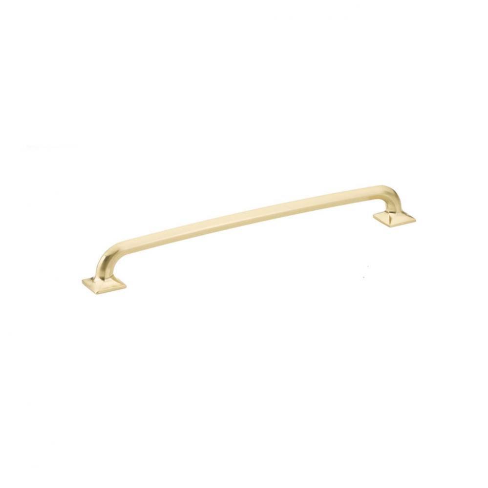 Pull, Square Bases, Signature Satin Brass, 10&apos;&apos; cc