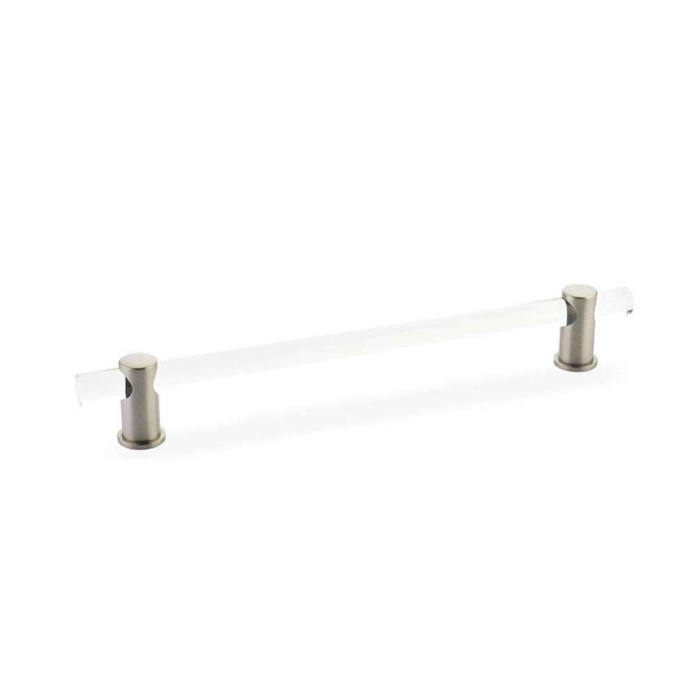 Pull, Adjustable clear Acrylic, Satin Nickel, 8&apos;&apos; cc