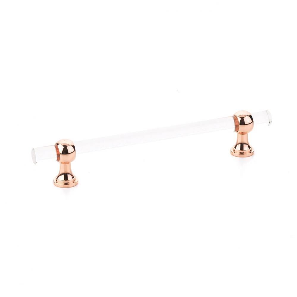 Pull, Adjustable Clear Acrylic, Polished Rose Gold, 6&apos;&apos; cc
