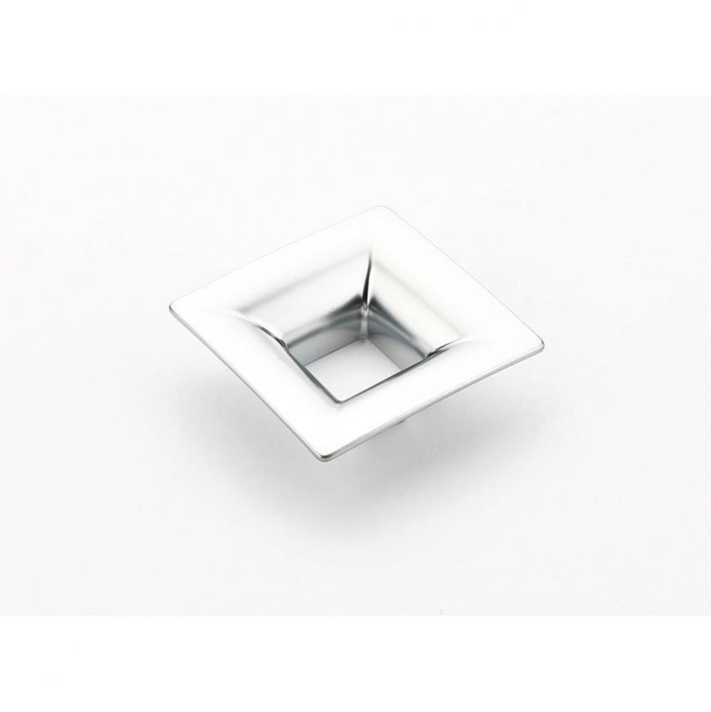 Pull, Flared Square, Matte Chrome, 32 mm cc