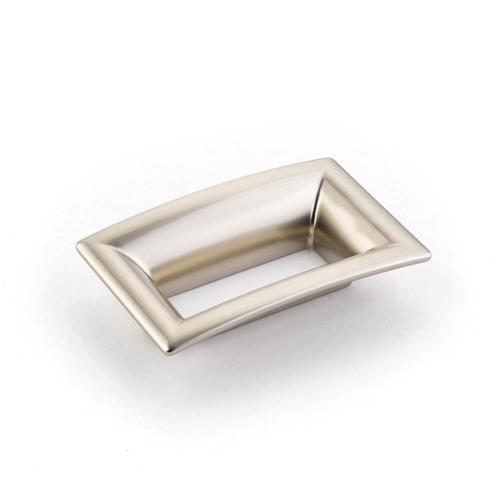 Pull, Flared Rectangle, Satin Nickel, 64 mm cc