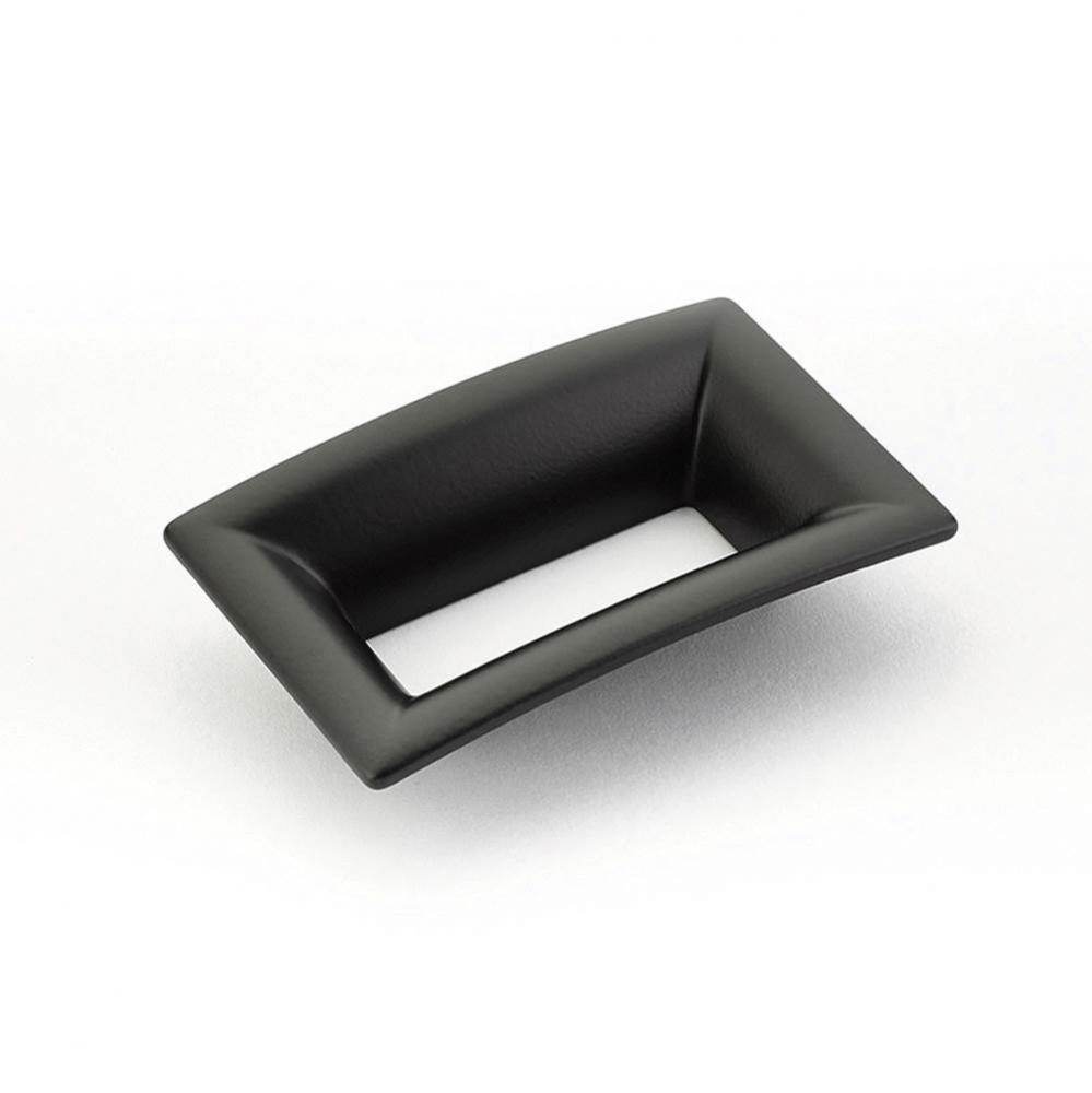 Pull, Flared Rectangle, Matte Black, 64 mm cc