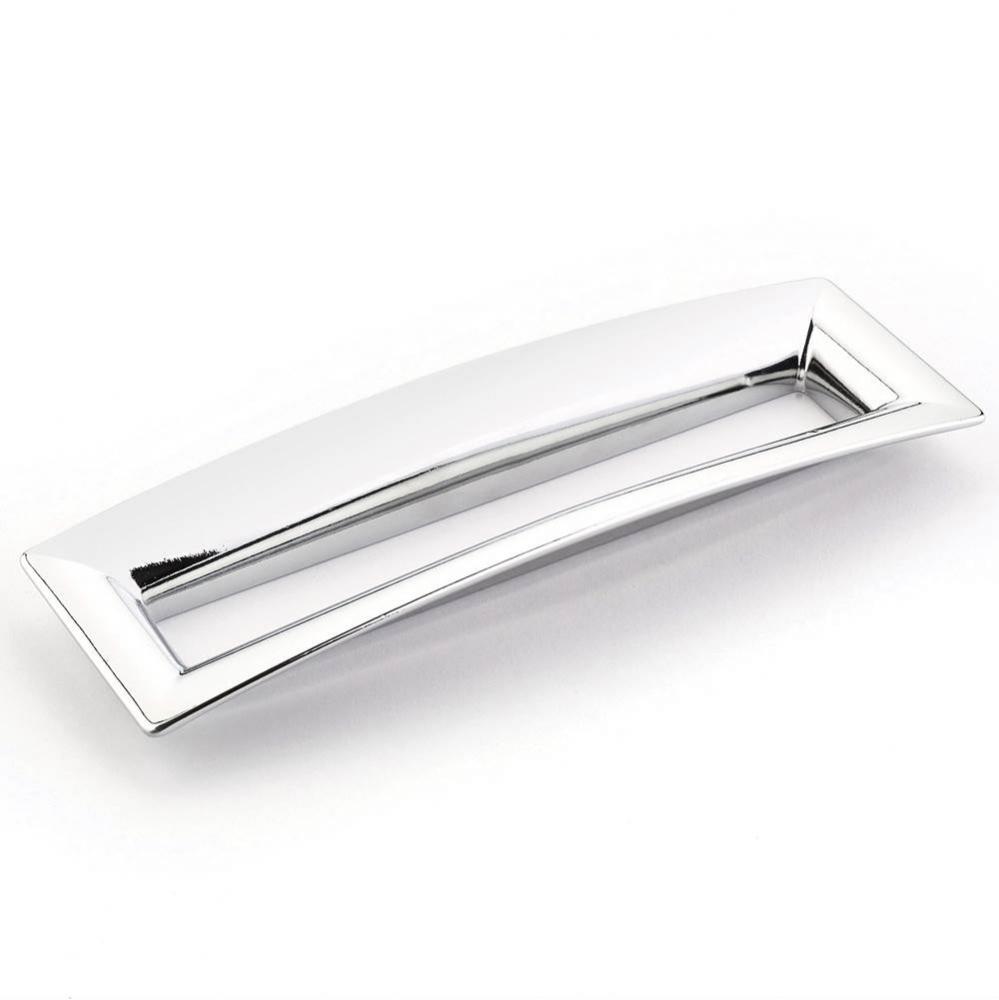 Pull, Flared Rectangle, Polished Chrome, 160 mm cc