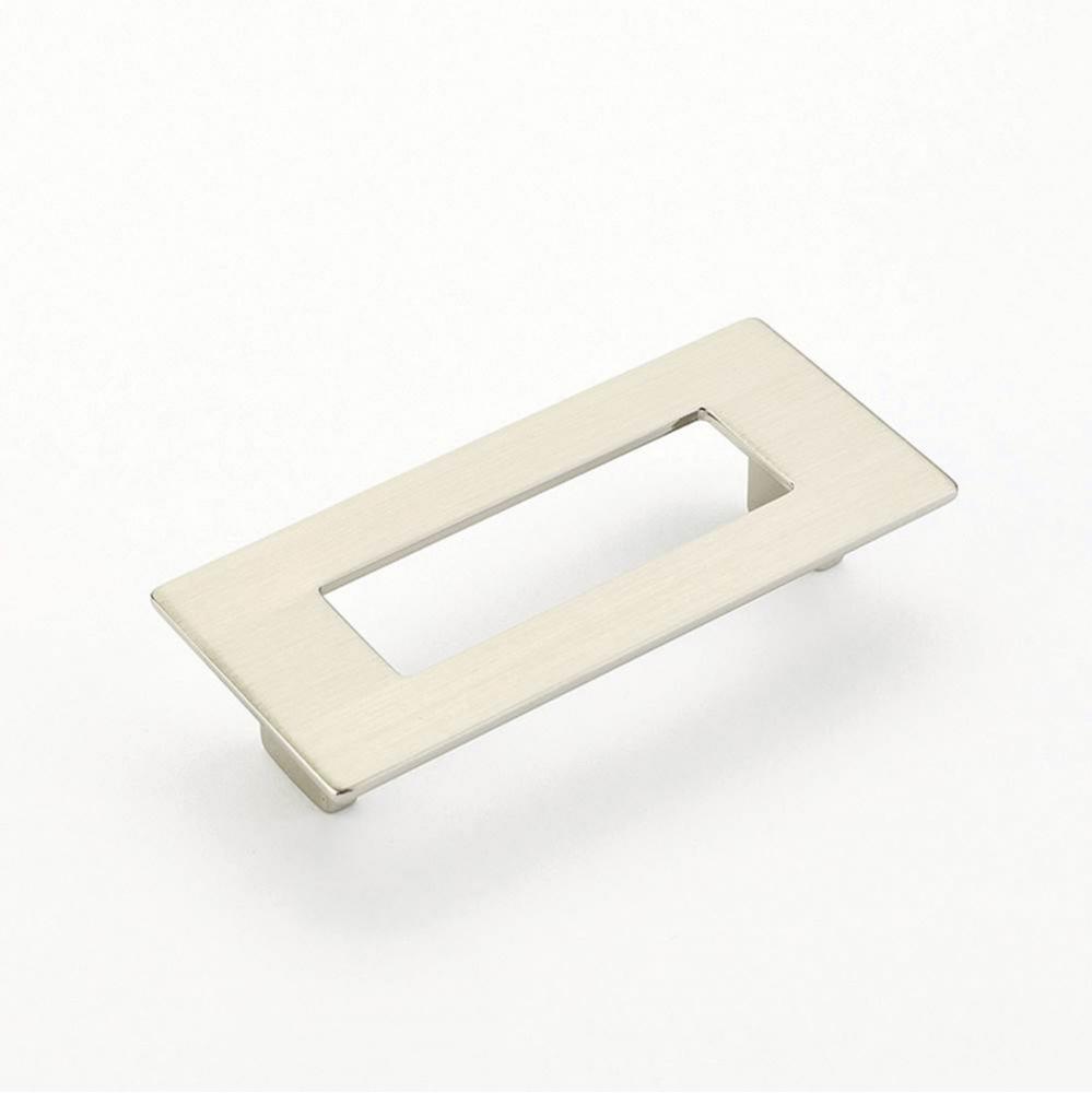 Pull, Rectangle, Satin Nickel, 96 mm cc