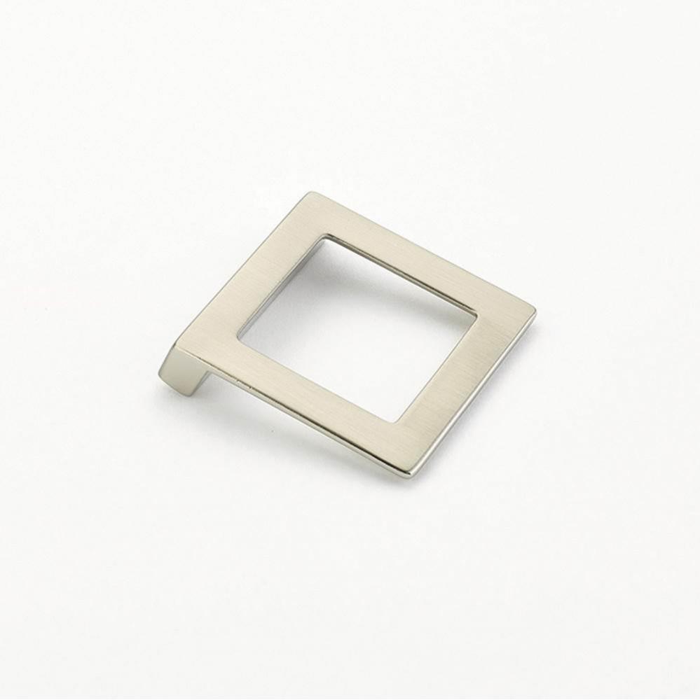 Pull, Angled Square, Satin Nickel, 32 mm cc