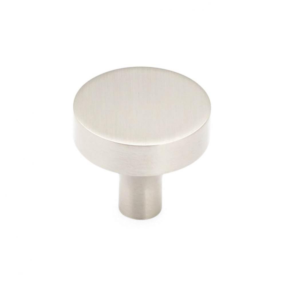 Round Knob, Satin Nickel, 1-1/4&apos;&apos; dia