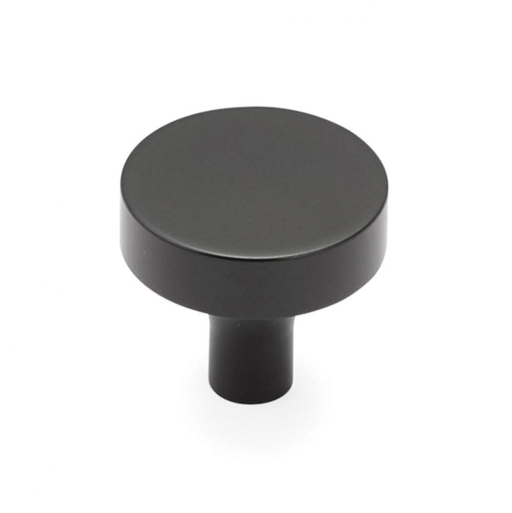 Round Knob, Matte Black, 1-1/4&apos;&apos; dia