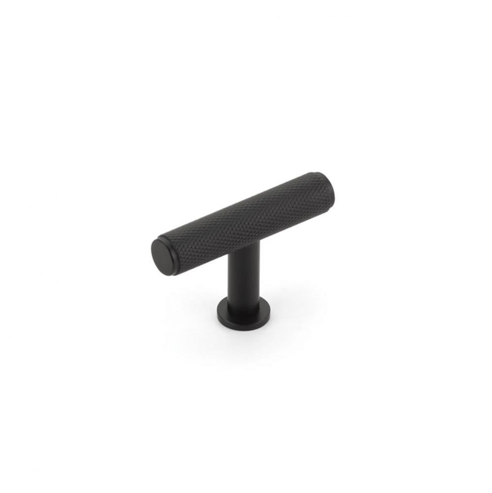 Pub House, T-Knob, Knurled, Matte Black, 2&apos;&apos; cc