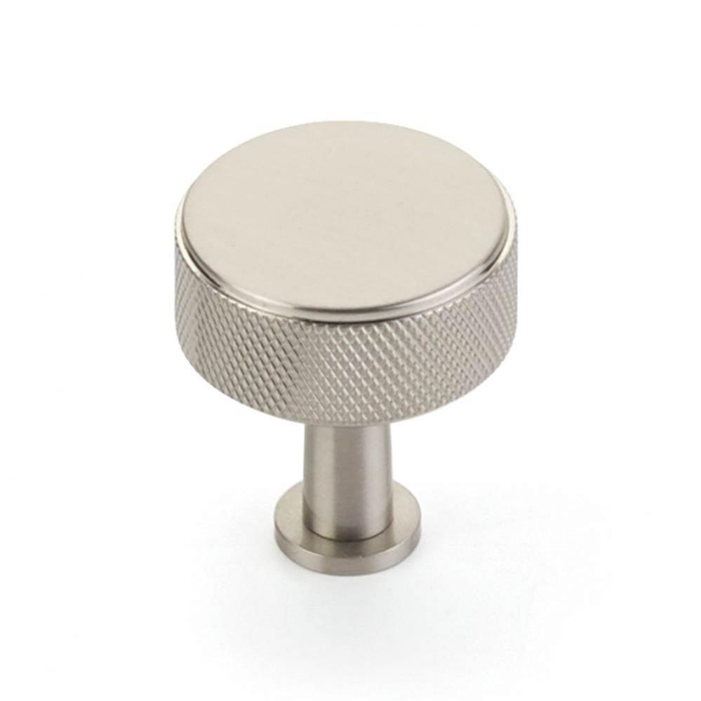 Pub House, Knob, Knurled, Brushed Nickel, 1-1/4&apos;&apos; cc