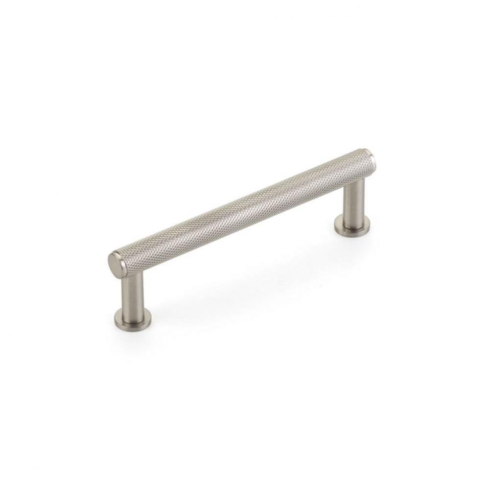 Pub House, Pull, Knurled, Brushed Nickel, 4&apos;&apos; cc