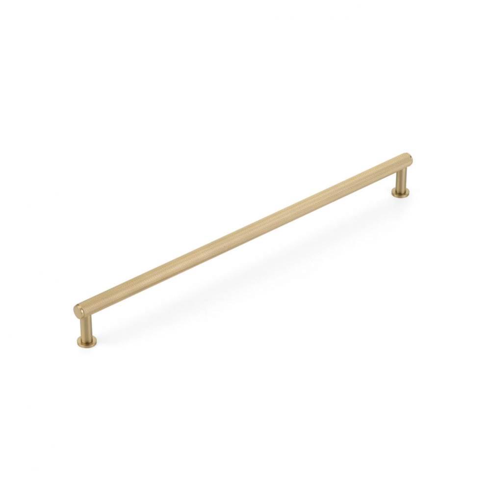 Pub House, Pull, Knurled, Signature Satin Brass, 12&apos;&apos; cc