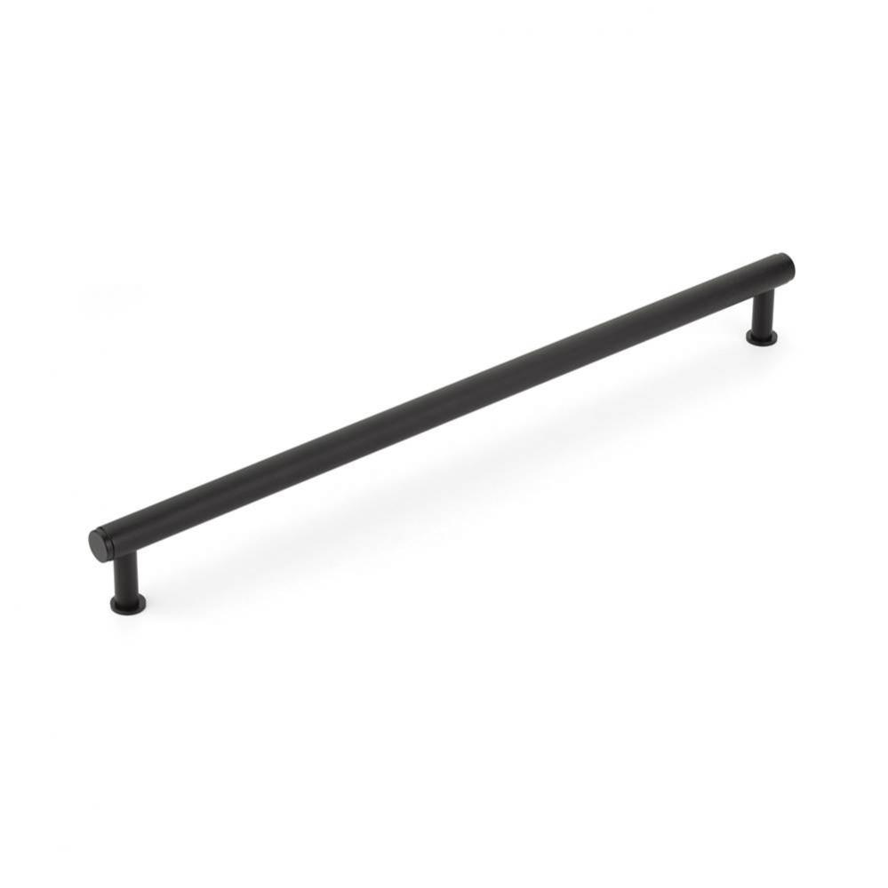 Pub House, Appliance Pull, Knurled, Matte Black, 18&apos;&apos; cc
