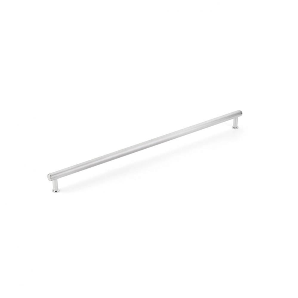 Pub House, Appliance Pull, Knurled, Polished Chrome, 24'' cc