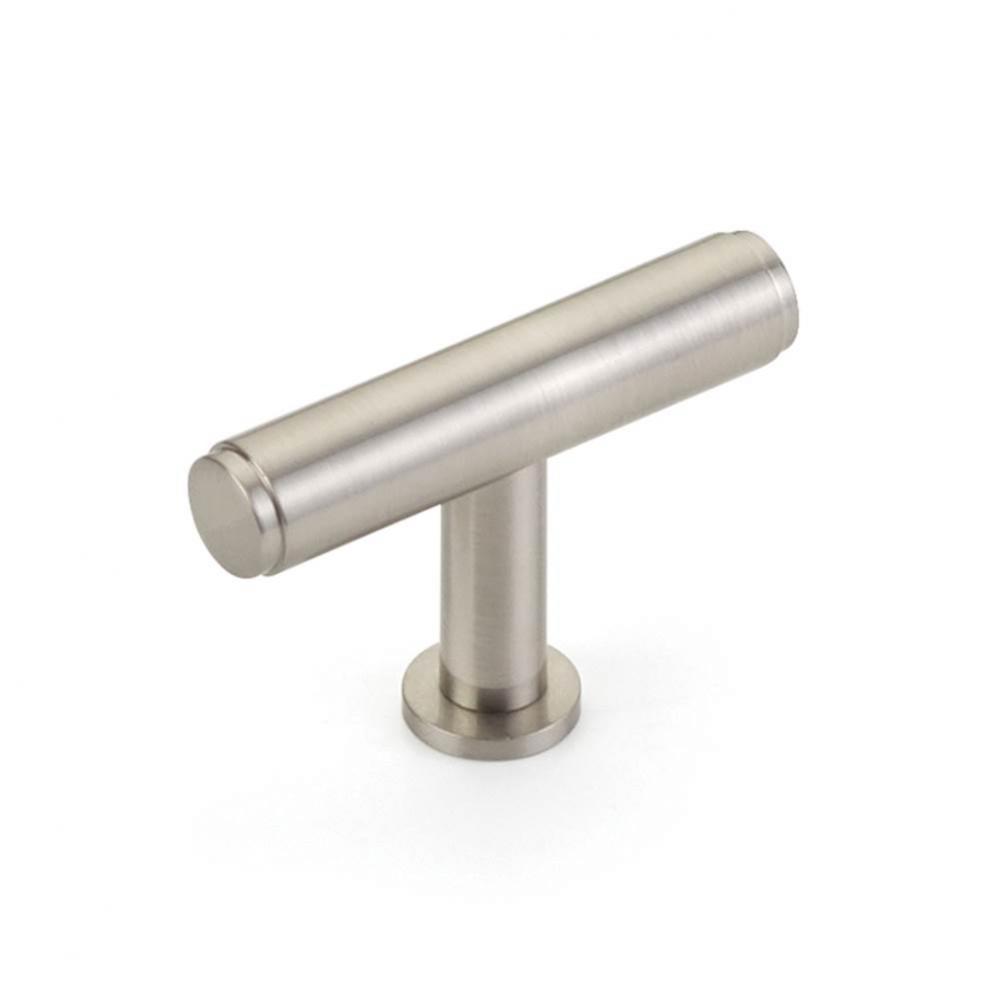 Pub House, T-Knob, Brushed Nickel, 2&apos;&apos;