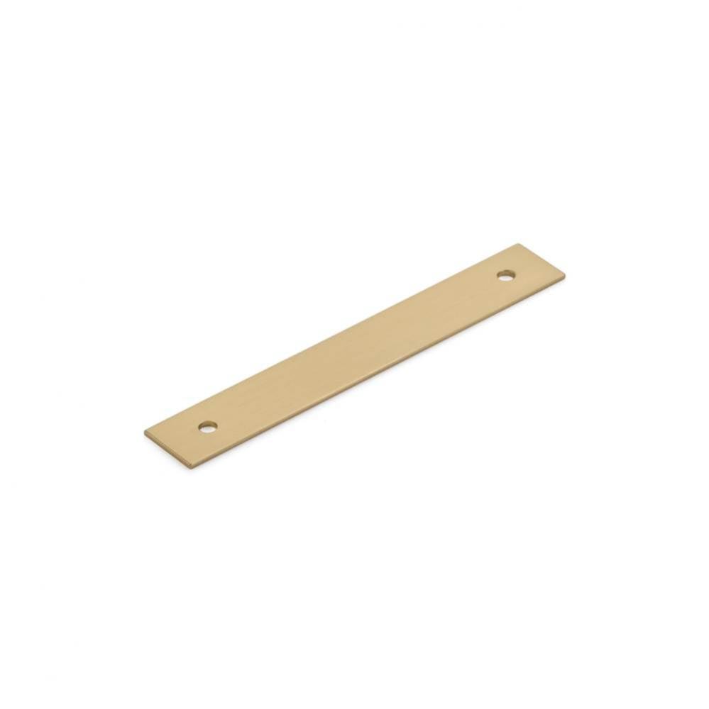 Pub House, Backplate for Pull, Signature Satin Brass, 3-1/2&apos;&apos; cc