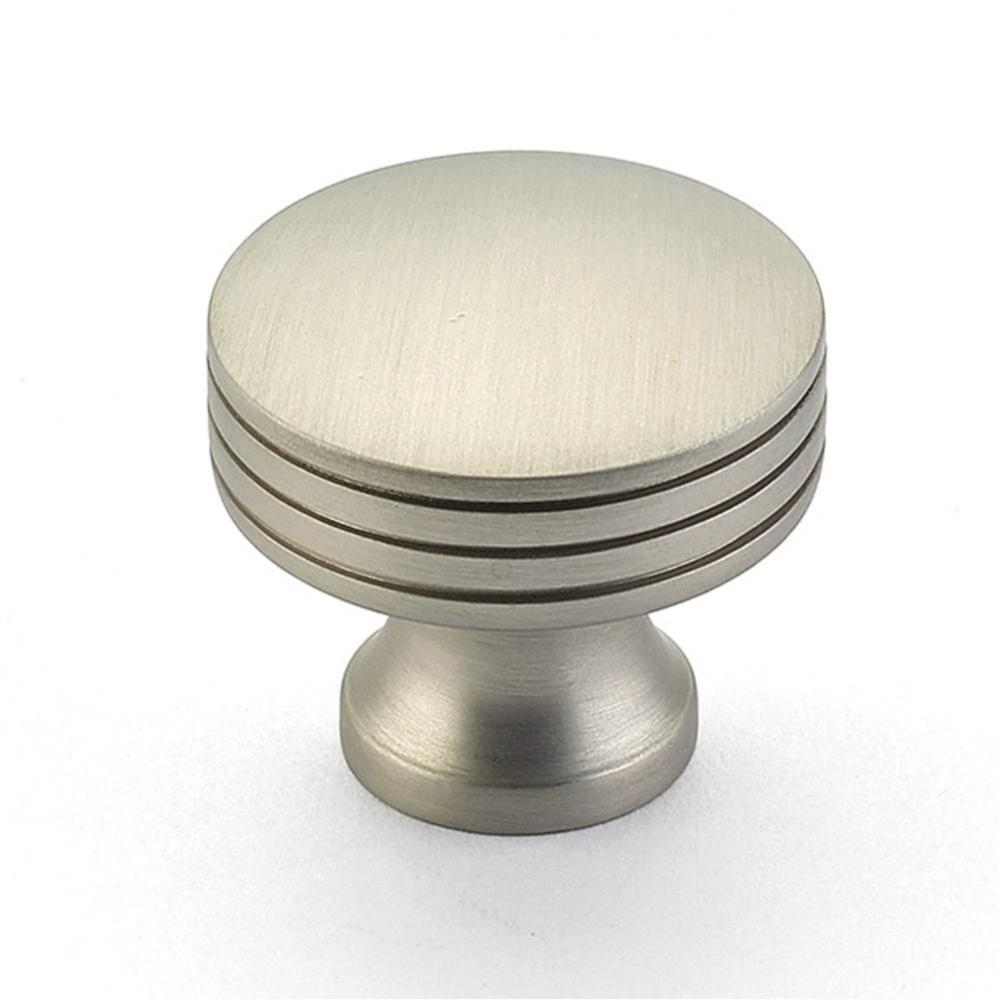 Knob, Round, Satin Nickel, 1-1/4&apos;&apos; dia