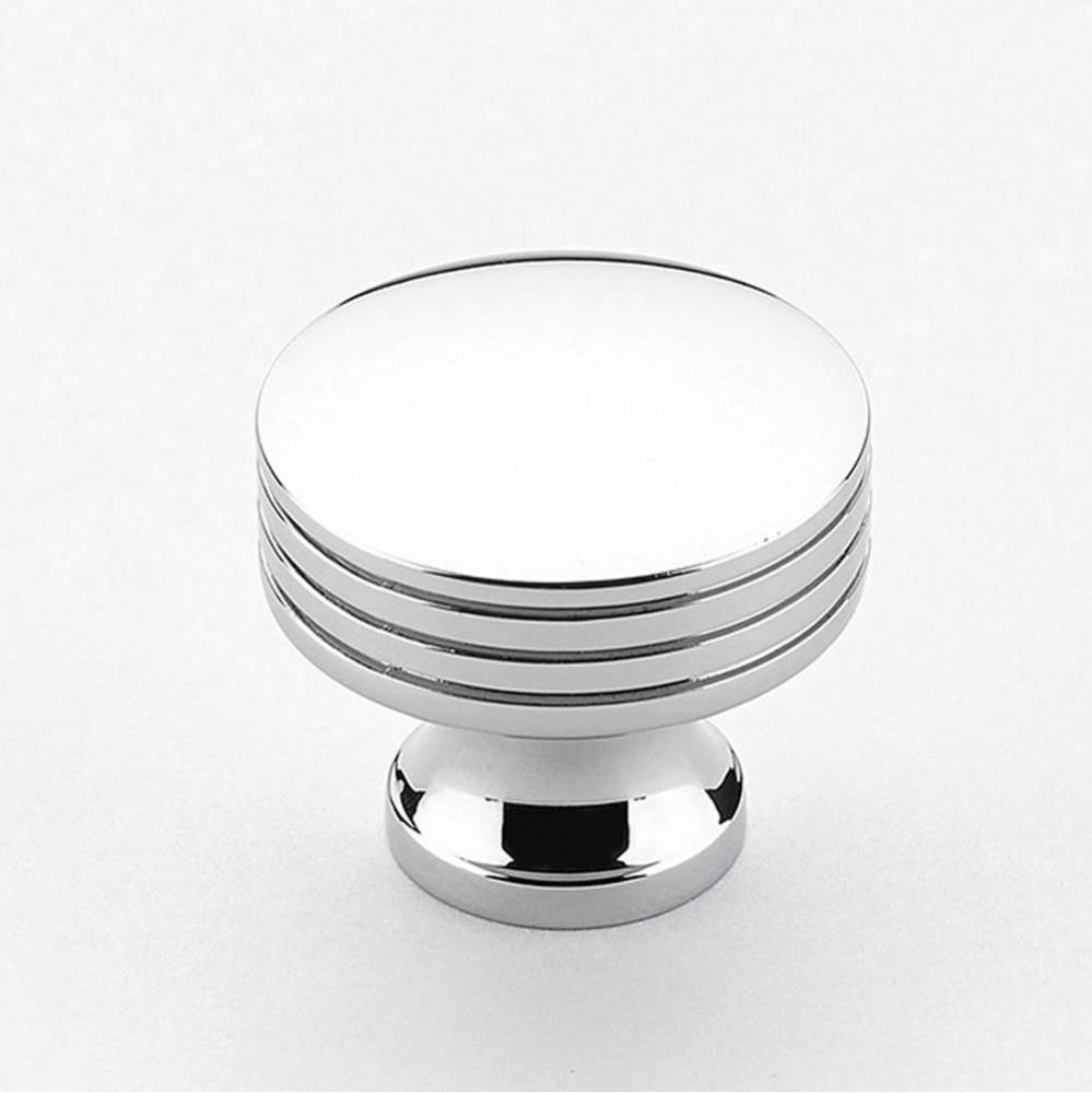 Knob, Round, Polished Chrome, 1-1/4&apos;&apos; dia