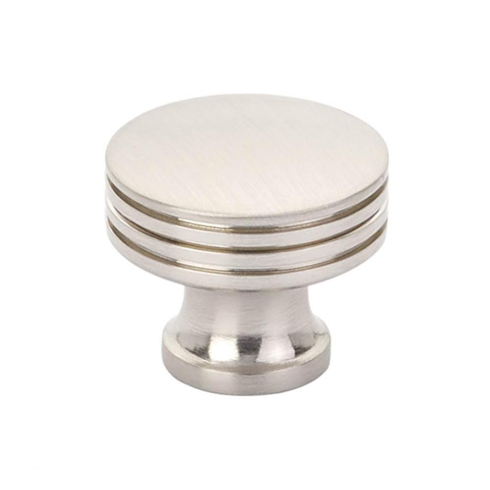 Knob, Round, Brushed Nickel 1-1/4&apos;&apos; dia