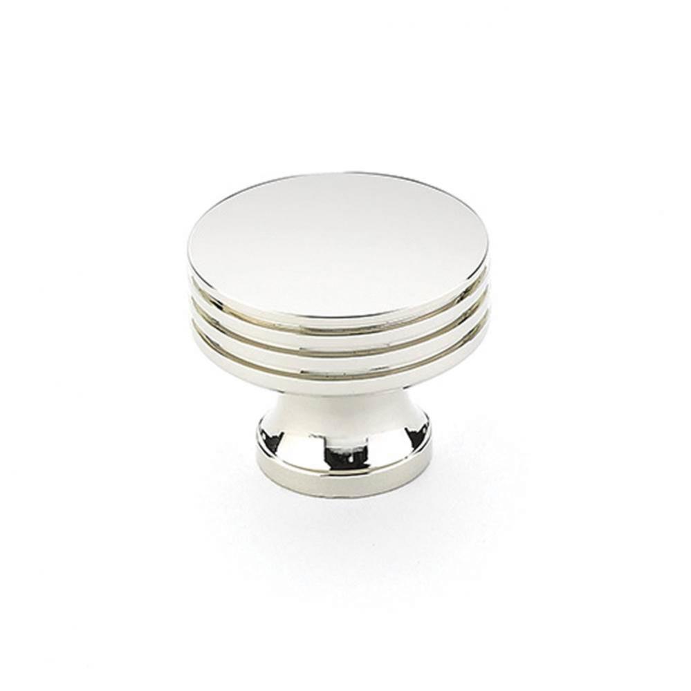 Knob, Round, Polished Nickel, 1-1/4&apos;&apos; dia