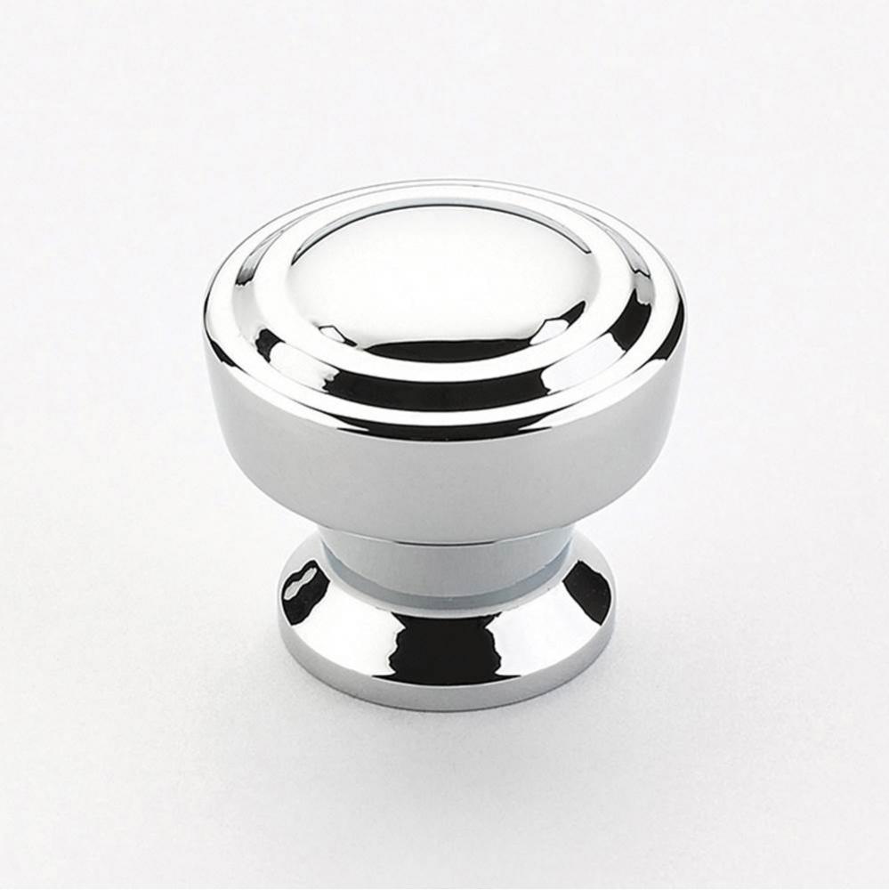 Knob, Round Polished Chrome, 1-1/4&apos;&apos; dia