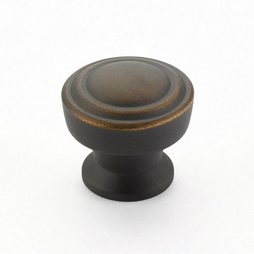 Knob, Round, Ancient Bronze, 1-1/4&apos;&apos; dia