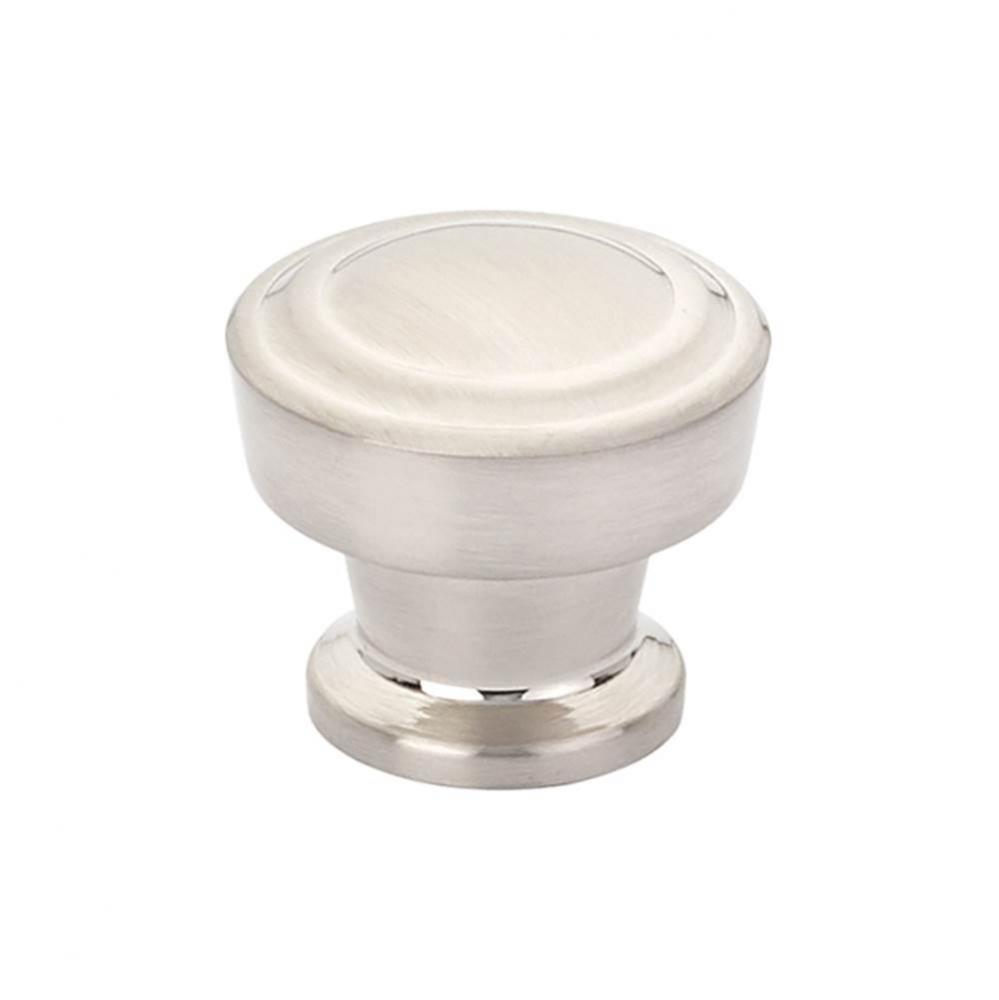 Knob, Round, Brushed Nickel, 1-1/4&apos;&apos; dia