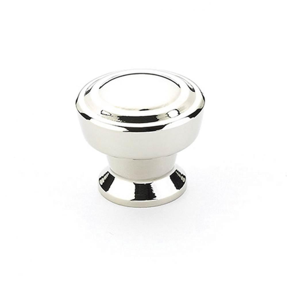 Knob, Round, Polished Nickel, 1-1/4&apos;&apos; dia