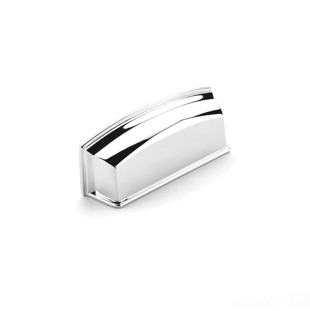 Cup Pull, Polished Chrome, 3-1/2&apos;&apos; cc