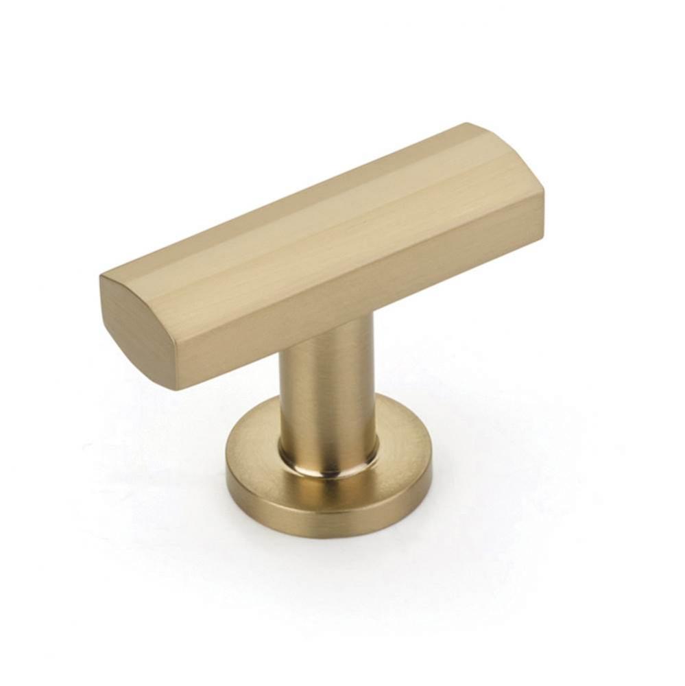 T-Knob, Signature Satin Brass, 1-3/4&apos;&apos;