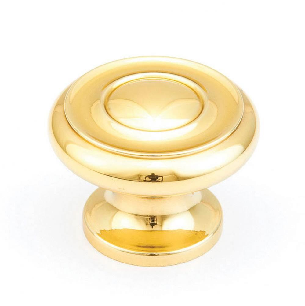 Knob, Polished Brass, 1-1/2&apos;&apos; dia