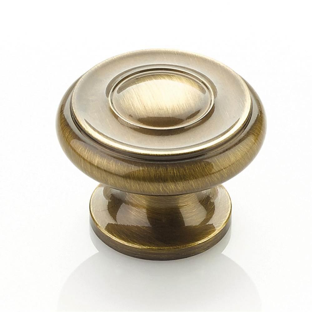 Knob,  Antique Brass, 1-1/2&apos;&apos; dia