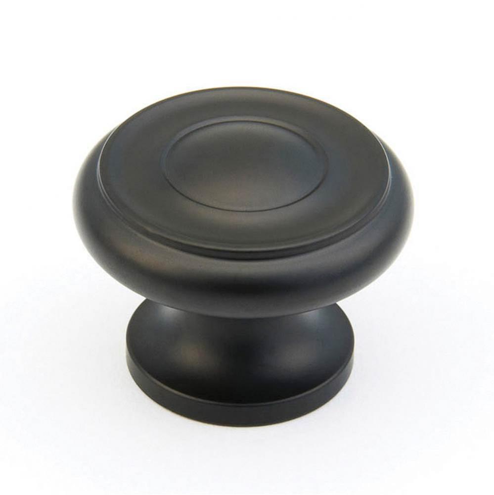 Knob, Flat Black, 1-1/2&apos;&apos; dia