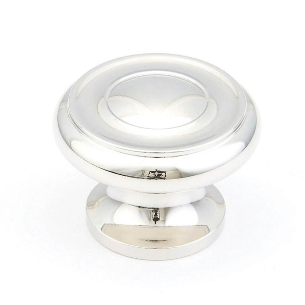 Knob, Polished Nickel, 1-1/2&apos;&apos; dia