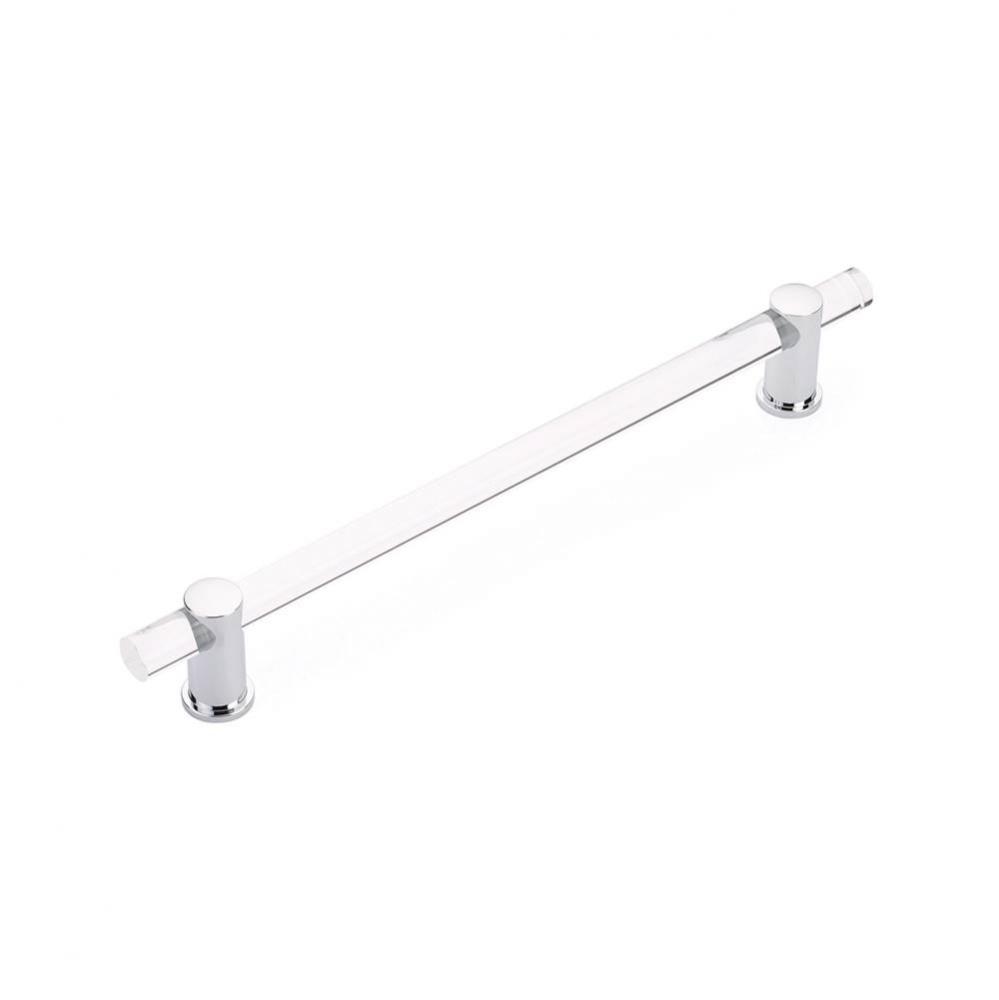 Concealed Surface, Appliance Pull, NON-Adjustable Clear Acrylic, Polished Chrome, 12&apos;&apos; c