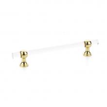 Schaub and Company 416-03 - Pull, Adjustable Clear Acrylic, Polished Brass, 6'' cc