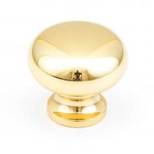 Schaub and Company 706-03 - Knob,  Polished Brass, 1-1/4'' dia