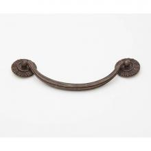 Schaub and Company 978-HLB - Bail Pull with rosettes, Highlighted Bronze,  5-1/2'' cc