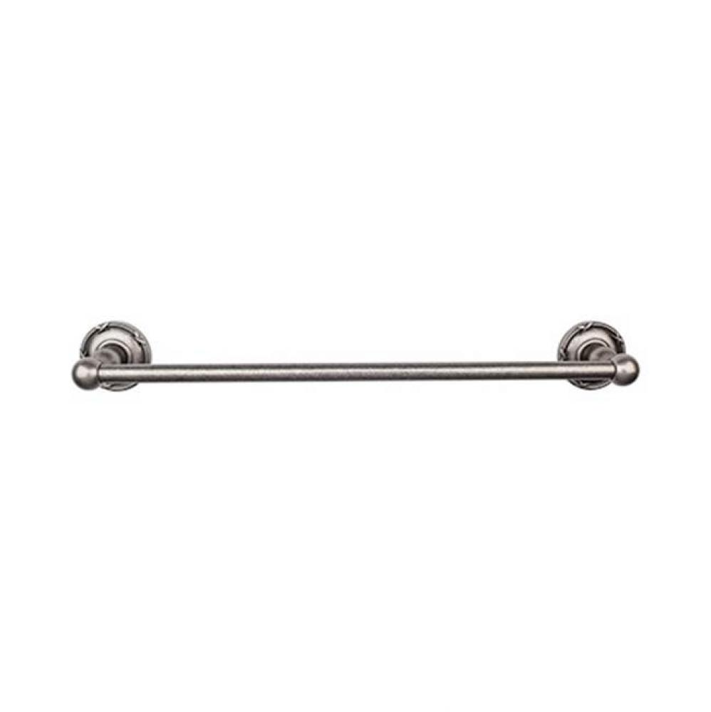 Edwardian Bath Towel Bar 30 Inch Single - Ribbon Bplate Antique Pewter