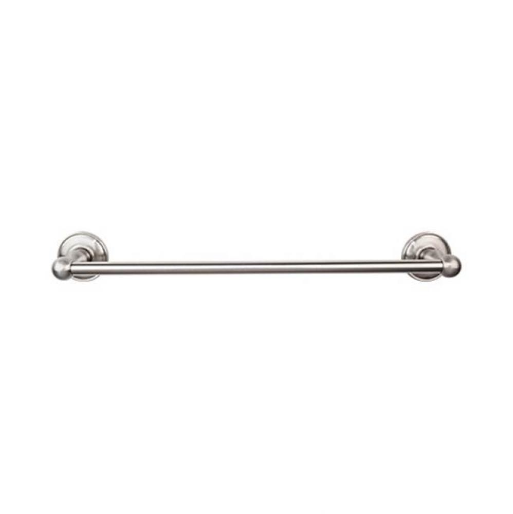 Edwardian Bath Towel Bar 30 Inch Single - Plain Bplate Brushed Satin Nickel