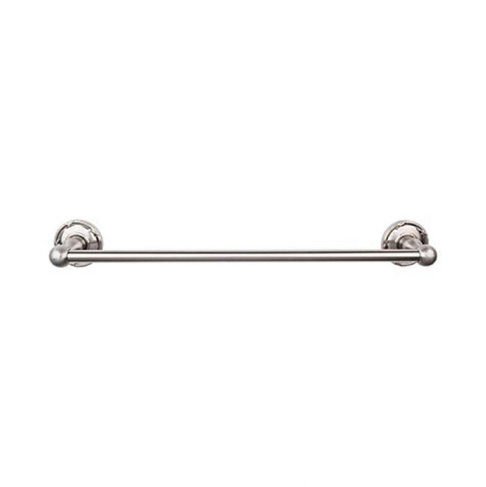 Edwardian Bath Towel Bar 30 Inch Single - Ribbon Bplate Brushed Satin Nickel