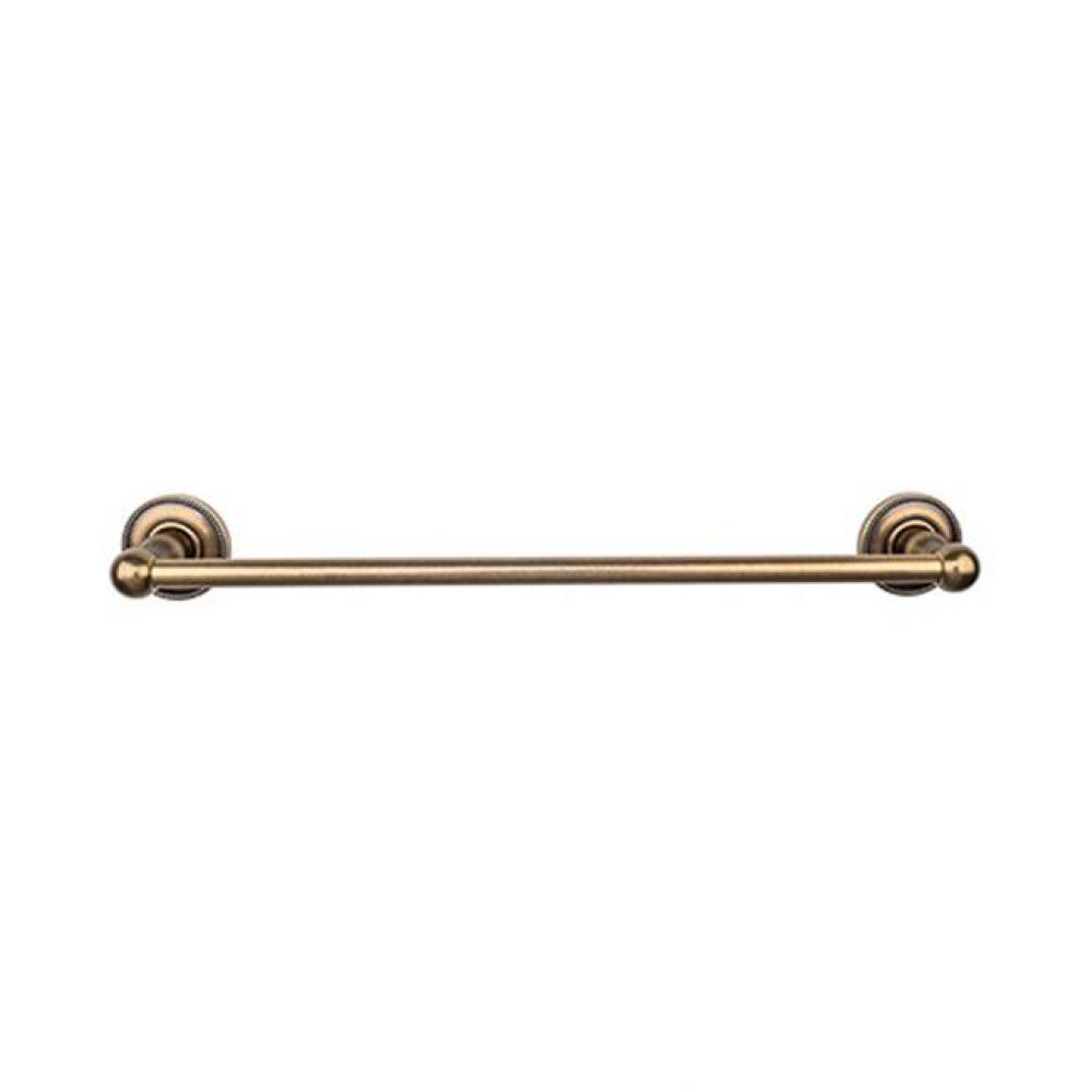 Edwardian Bath Towel Bar 30 In. Single - Beaded Bplate German Bronze