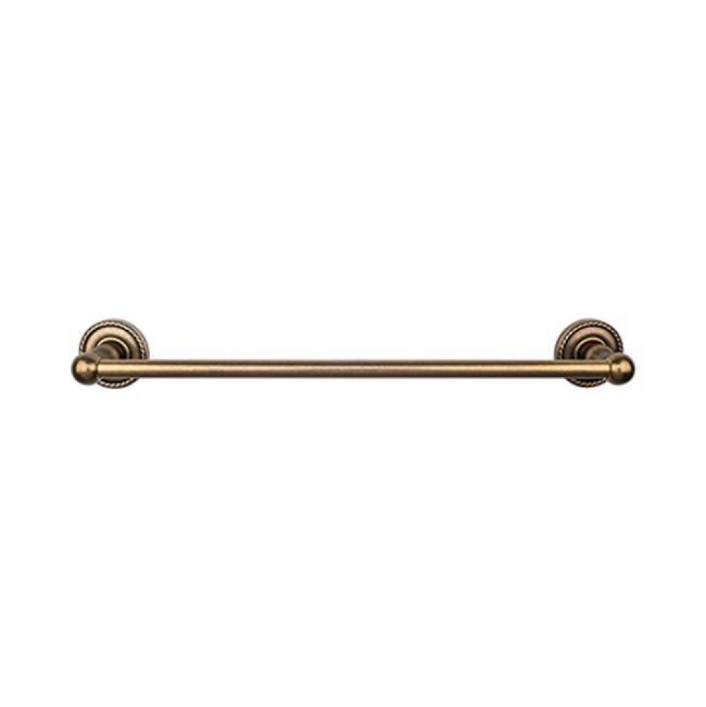 Edwardian Bath Towel Bar 30 In. Single - Rope Backplate German Bronze