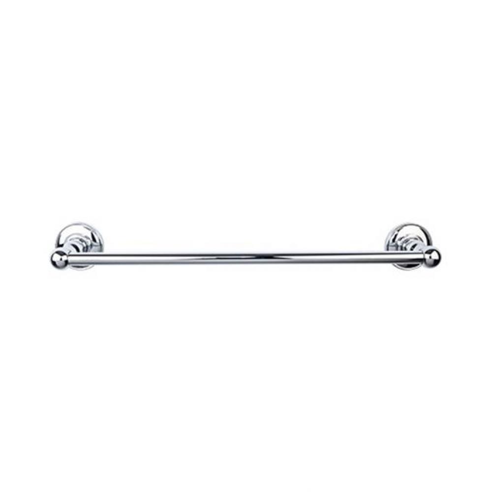 Edwardian Bath Towel Bar 30 Inch Single - Plain Bplate Polished Chrome