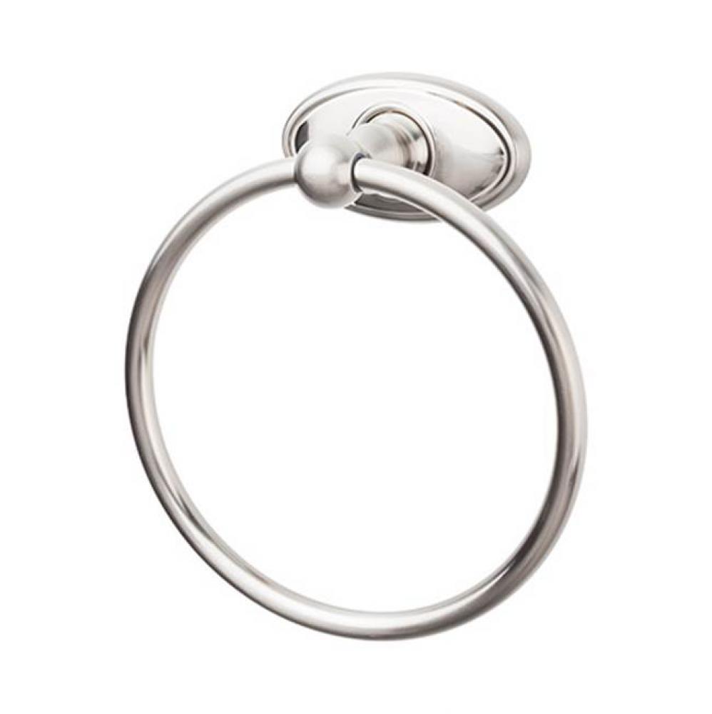 Edwardian Bath Ring Oval Backplate Brushed Satin Nickel