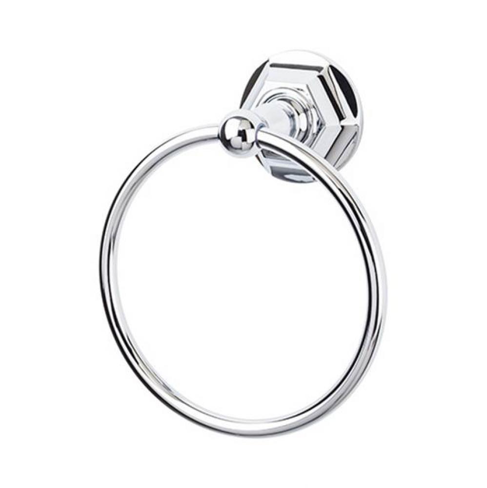 Edwardian Bath Ring Hex Backplate Polished Chrome