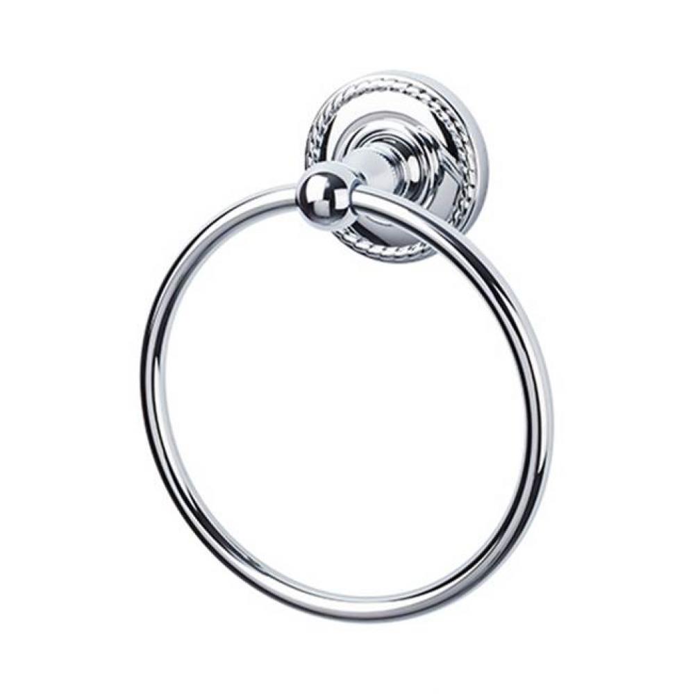 Edwardian Bath Ring Rope Backplate Polished Chrome