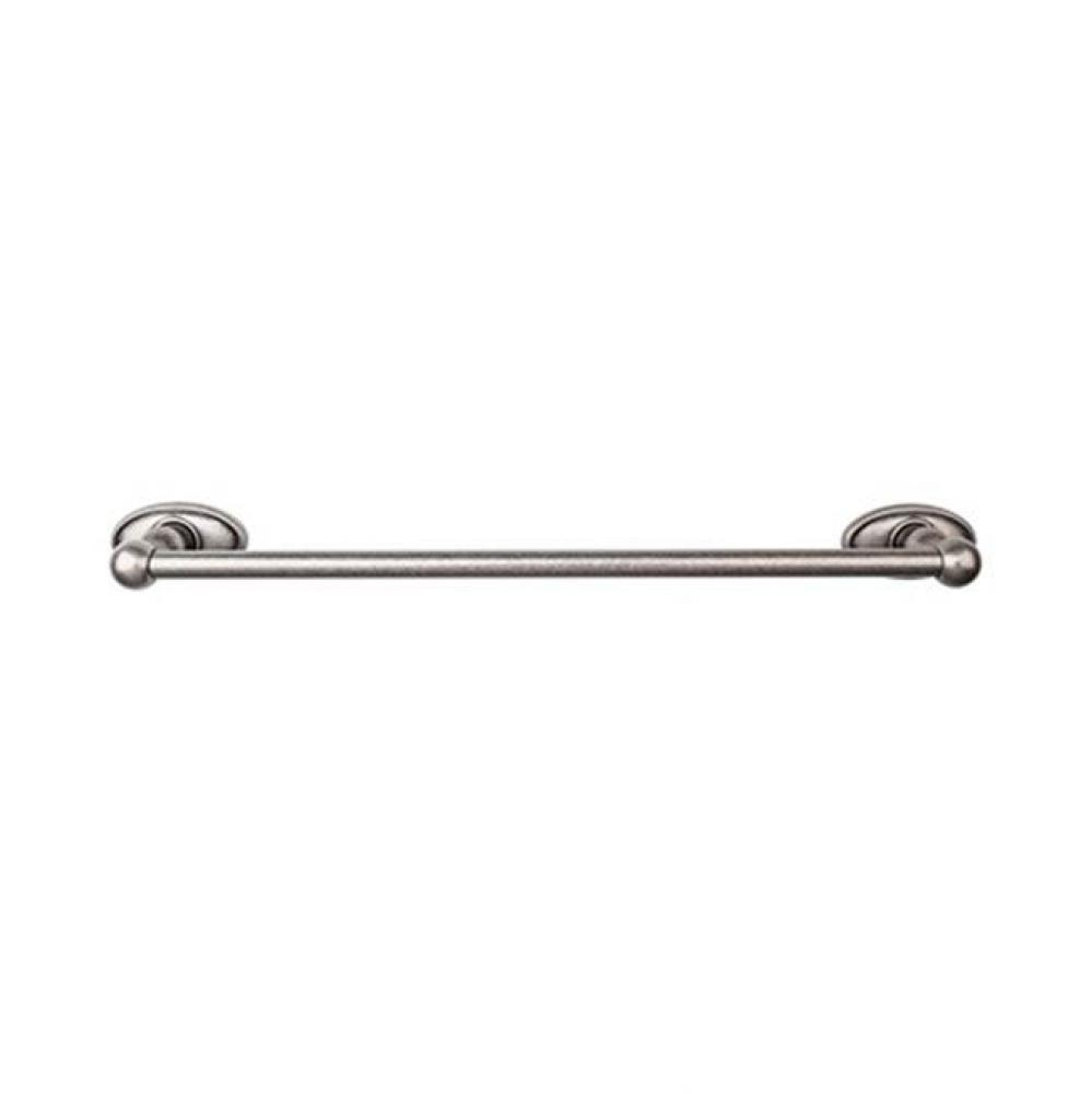 Edwardian Bath Towel Bar 18 In. Single - Oval Backplate Antique Pewter