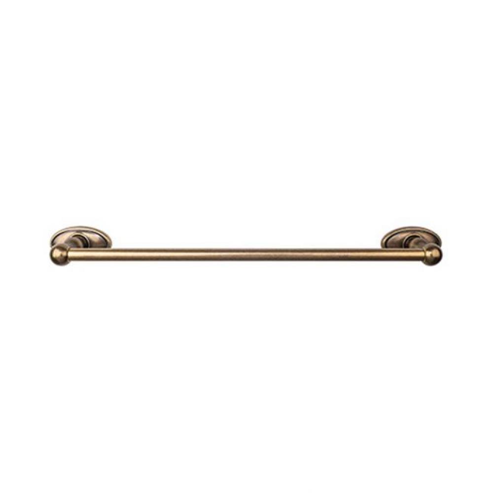 Edwardian Bath Towel Bar 18 In. Single - Oval Backplate German Bronze