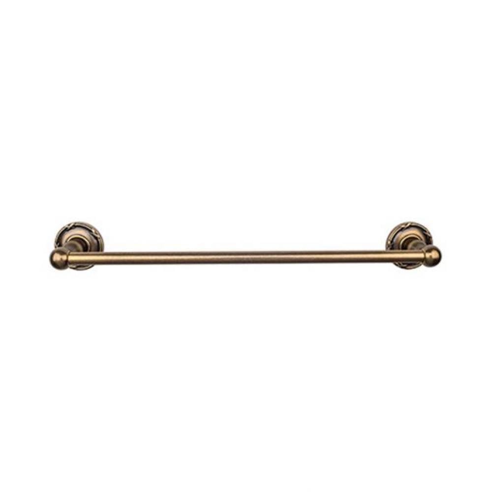 Edwardian Bath Towel Bar 18 Inch Single - Ribbon Bplate German Bronze